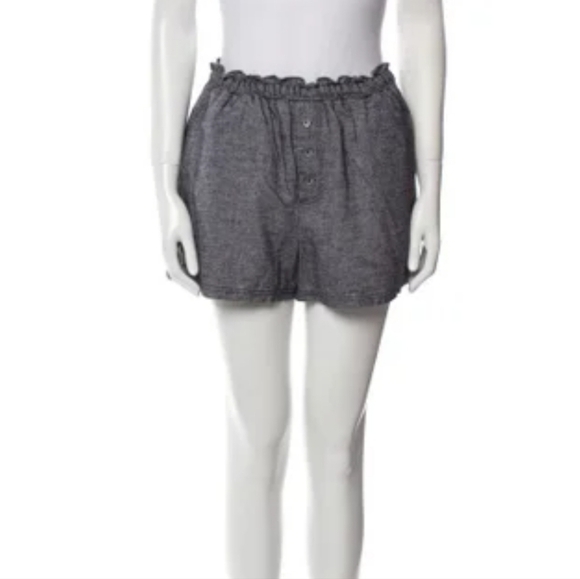 XIRENA Shylo Paperbag Ruched High Waist Cotton Shorts - Picture 1 of 6